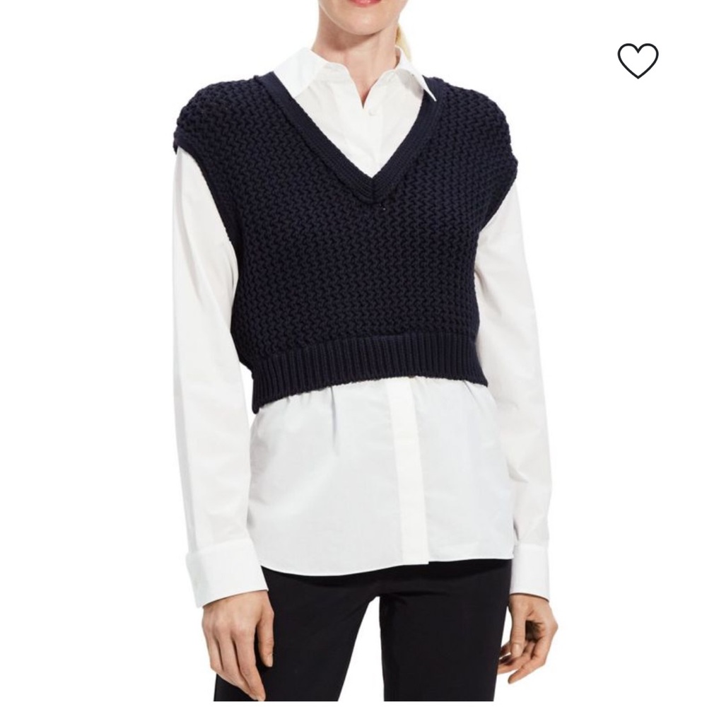 Theory Shirt & Vest Combo Top